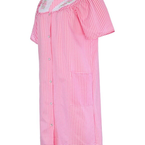 JEFFRICO House Dresses for Women with Pockets - Lightweight Breathable Pink - Picture 3 of 5